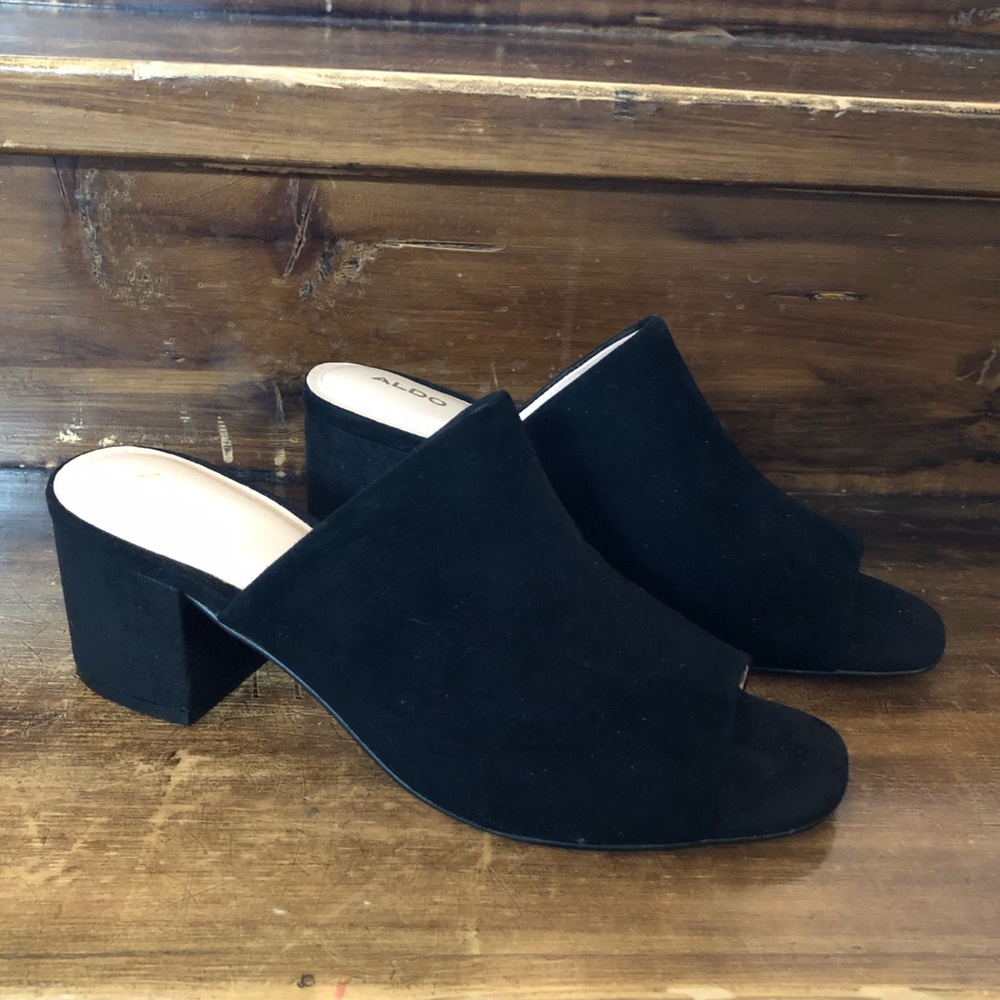 Aldo block heel mule